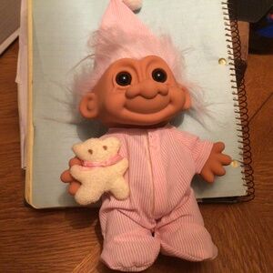 Russ Berrie 8” troll dolls Both Pajama